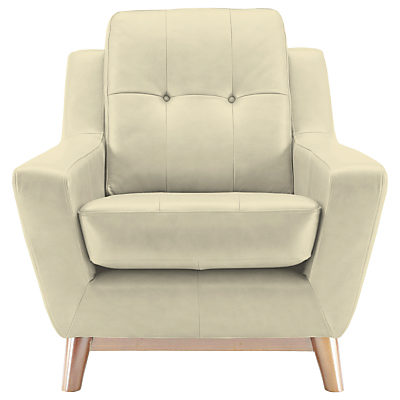 G Plan Vintage The Fifty Three Leather Armchair Capri Chalk